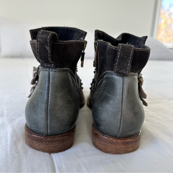 Alberto Fermani Suede and Keather Buckled Booties - Picture 8 of 12